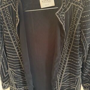 Velvet Women's Black Embellished Jacket